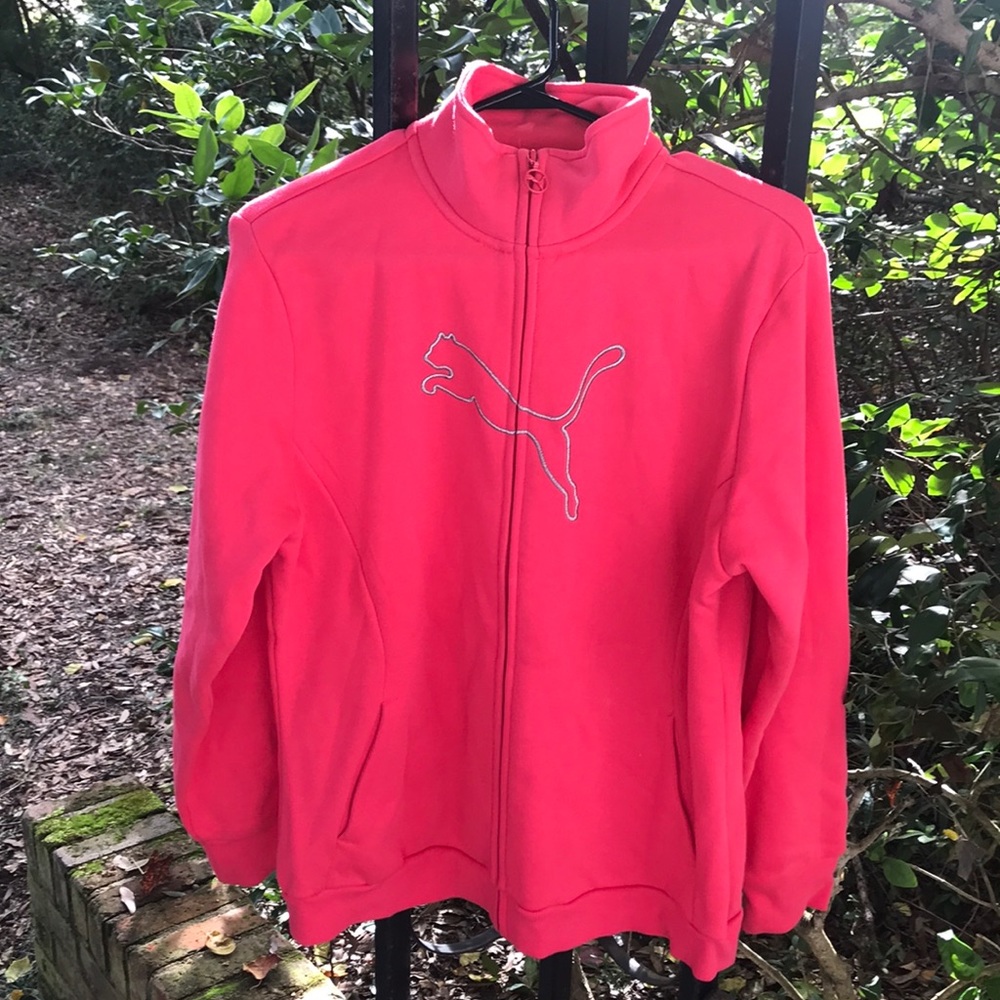 Puma Coral/pink fleece zip up Jacket